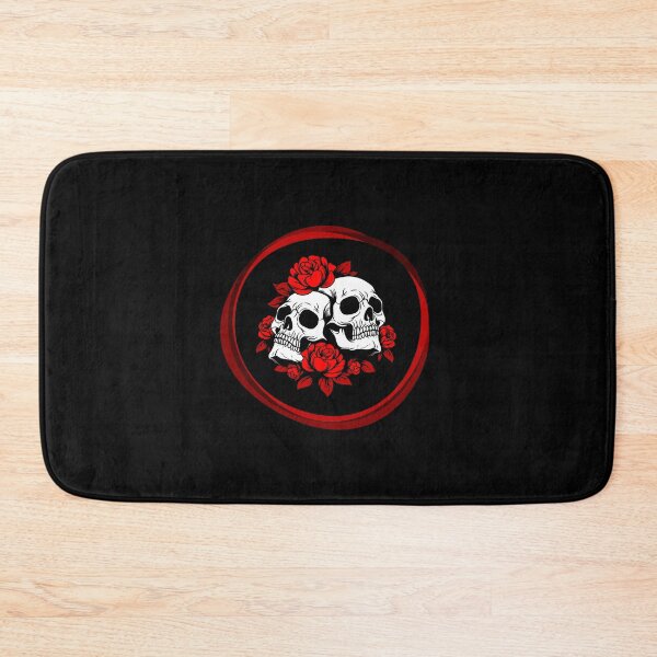 Item preview, Floral Skulls Black And Red Color designed and sold by xzdesigns.