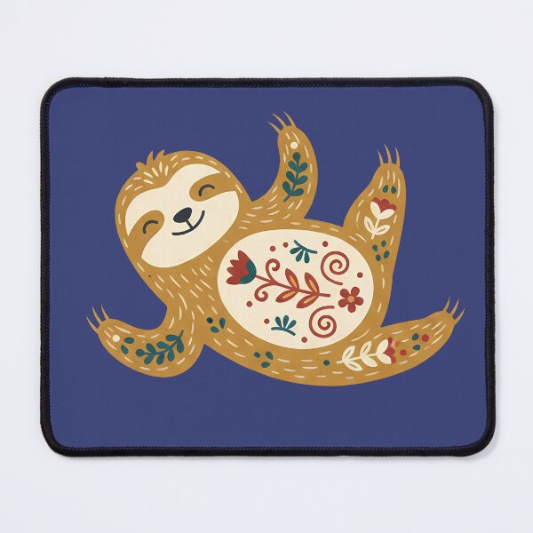 Item preview, Back‑Lying Sloth & Motifs STICKER/MAGNET PACK – Scandinavian Folk Art by heidiannemorris © designed and sold by FOLK ART FUSION by heidiannemorris.