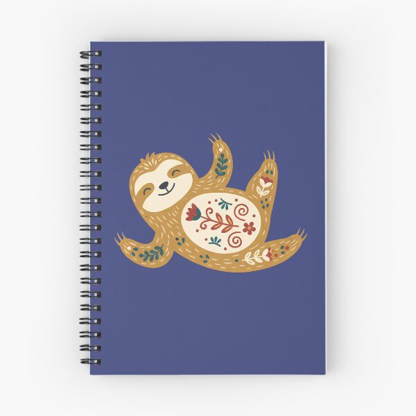 Item preview, Back‑Lying Sloth & Motifs STICKER/MAGNET PACK – Scandinavian Folk Art by heidiannemorris © designed and sold by FOLK ART FUSION by heidiannemorris.