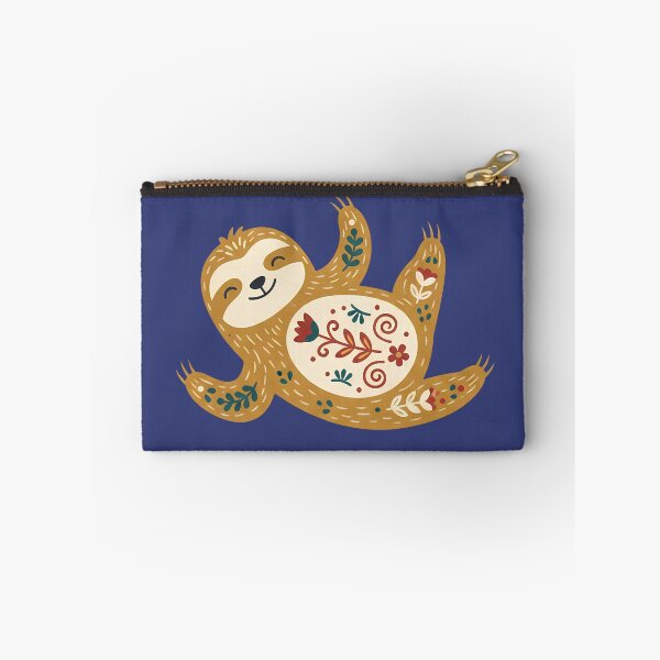 Item preview, Back‑Lying Sloth & Motifs STICKER/MAGNET PACK – Scandinavian Folk Art by heidiannemorris © designed and sold by FOLK ART FUSION by heidiannemorris.