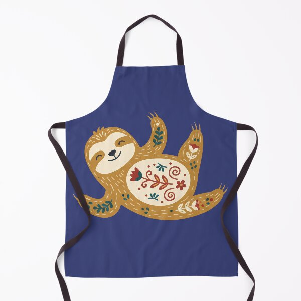 Item preview, Back‑Lying Sloth & Motifs STICKER/MAGNET PACK – Scandinavian Folk Art by heidiannemorris © designed and sold by FOLK ART FUSION by heidiannemorris.