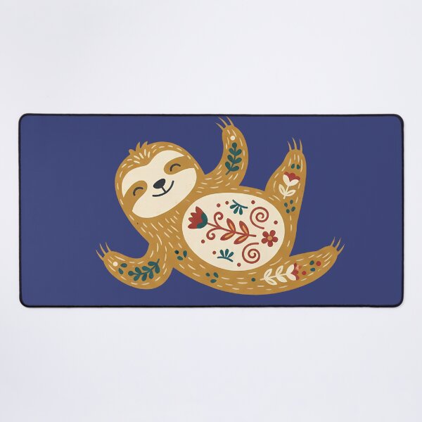 Item preview, Back‑Lying Sloth & Motifs STICKER/MAGNET PACK – Scandinavian Folk Art by heidiannemorris © designed and sold by FOLK ART FUSION by heidiannemorris.