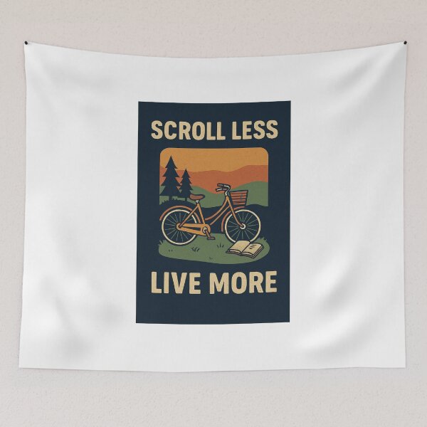 Item preview, Scroll Less, Live More – Vintage Nature Escape designed and sold by ArminGreen.