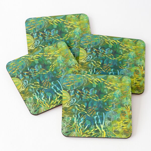 Item preview, Yellow fish under the sea.  designed and sold by PeasandPaint.