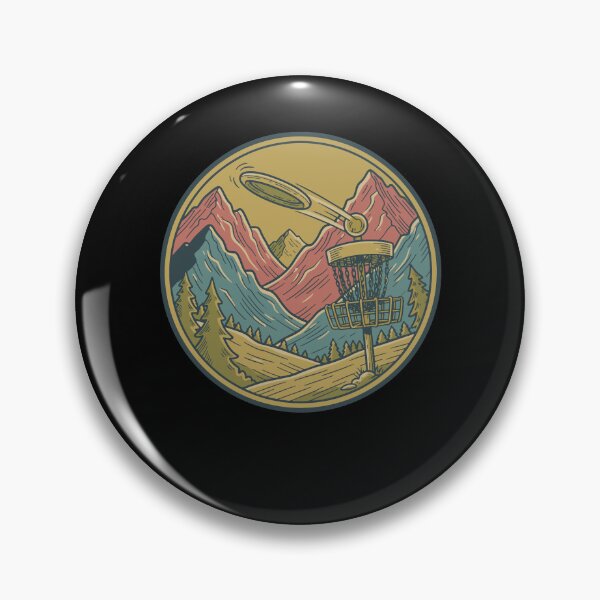Item preview, Mountain Disc Golf Scene Flying Disc Basket designed and sold by LuminOrb.