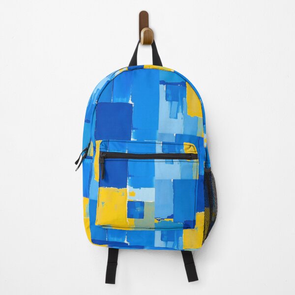 Item preview, abstract blue and yellow pattern designed and sold by FRH Design ⭐⭐⭐⭐⭐.