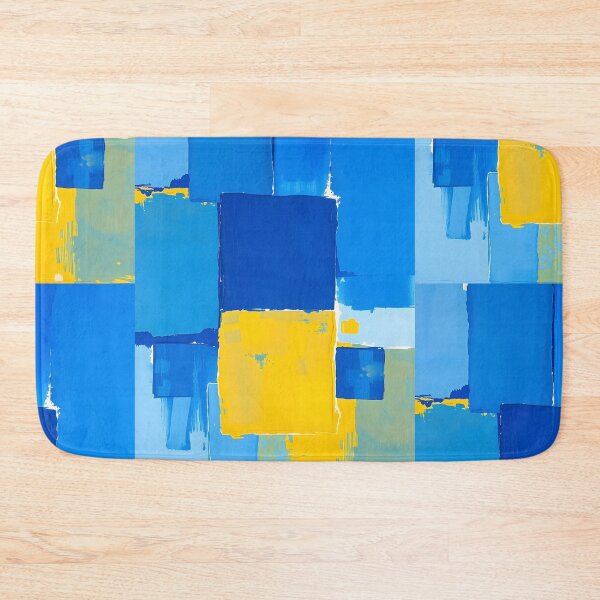 Item preview, abstract blue and yellow pattern designed and sold by FRH Design ⭐⭐⭐⭐⭐.