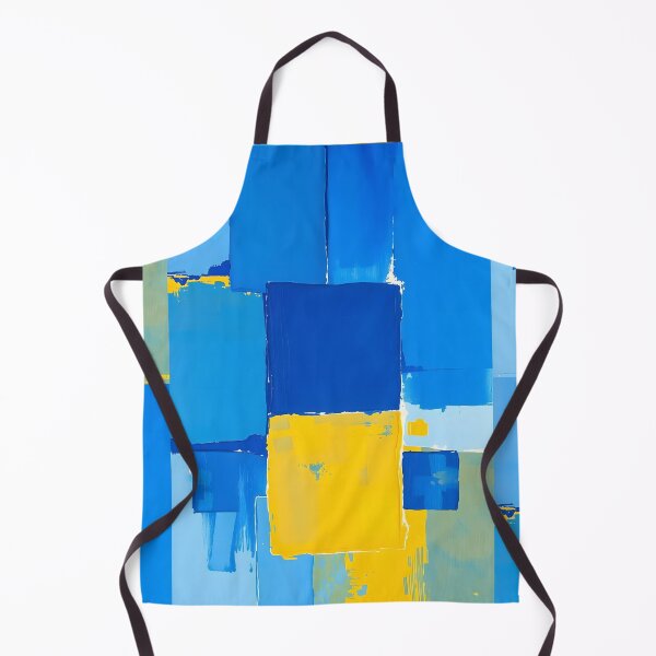 Item preview, abstract blue and yellow pattern designed and sold by FRH Design ⭐⭐⭐⭐⭐.