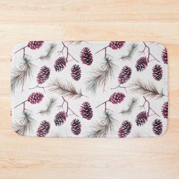 Item preview, Vintage Watercolor Pine Branches with Large Cones and Seeds designed and sold by CharlieDesings.