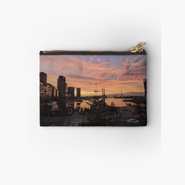 Item preview, Golden Hour in Melbourne: Stunning Sunset Over Docklands & Yarra River designed and sold by Photogenic Snap.