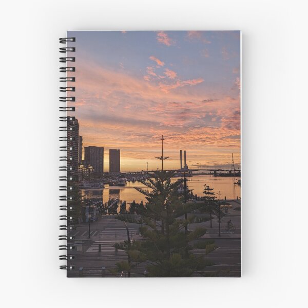 Item preview, Golden Hour in Melbourne: Stunning Sunset Over Docklands & Yarra River designed and sold by Photogenic Snap.