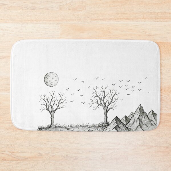 Item preview, Moonlit Mountains: Aser’s Sketch designed and sold by Tamer ⭐⭐⭐⭐⭐.