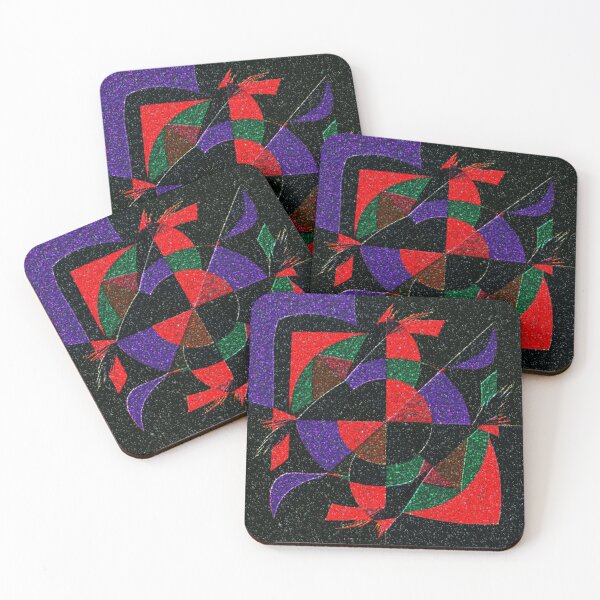Item preview, astral collision dark lizard skin colorful geometric abstract design designed and sold by SmashingDeals.