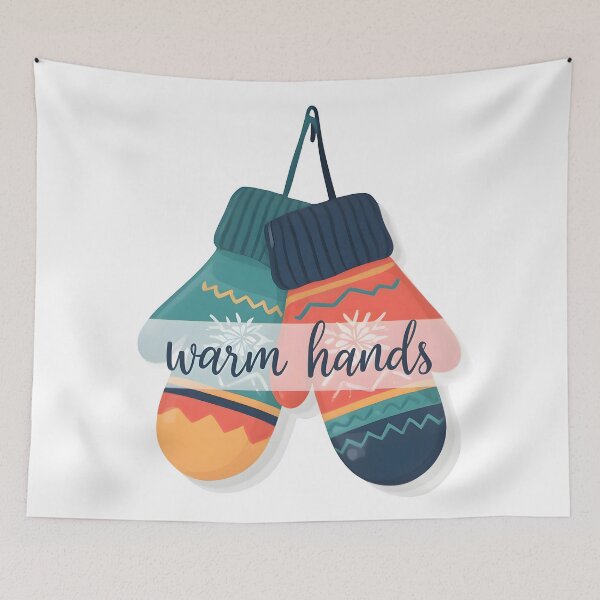 Item preview,  warm hands, winter gloves, warm, hands, warm heart, cold hands designed and sold by TrueArtVibes.