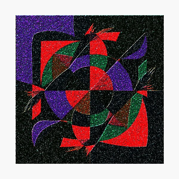 Item preview, astral collision dark lizard skin colorful geometric abstract design designed and sold by SmashingDeals.