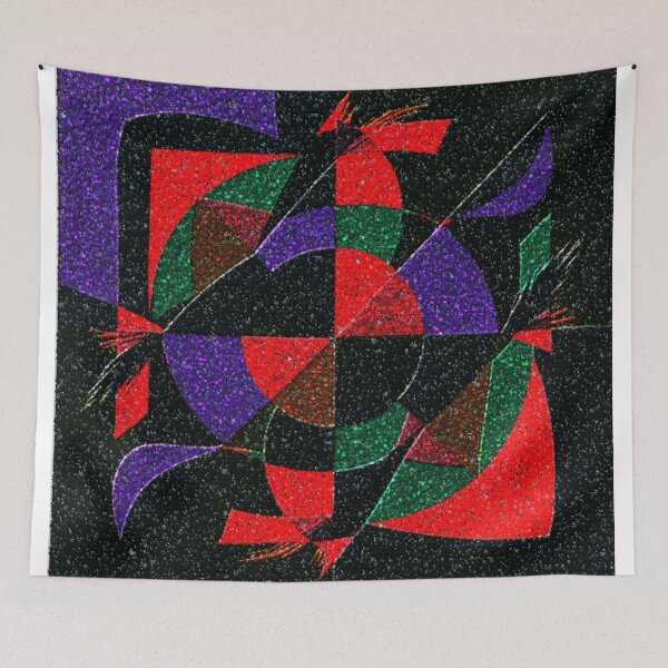 Item preview, astral collision dark lizard skin colorful geometric abstract design designed and sold by SmashingDeals.