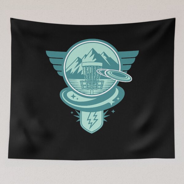 Item preview, Mountain Disc Golf Basket Flying Disc Scene designed and sold by LuminOrb.