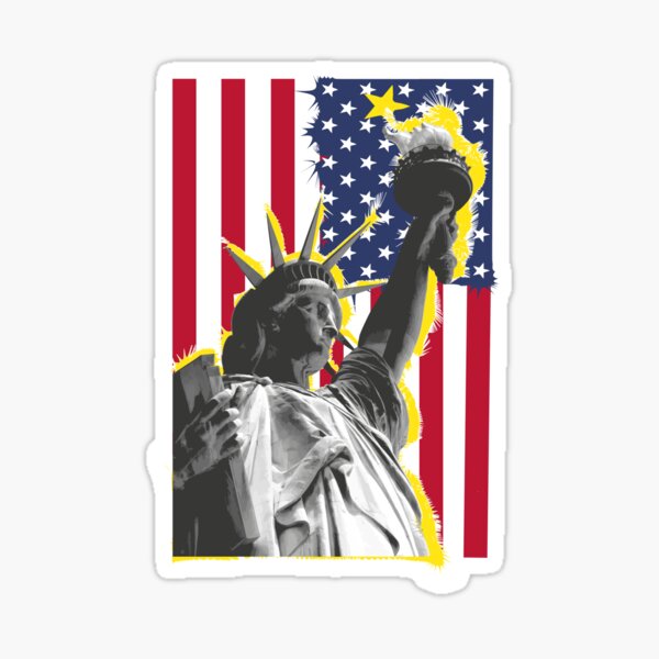 "Statue of Liberty Resist" Sticker for Sale by DeLaFont Redbubble