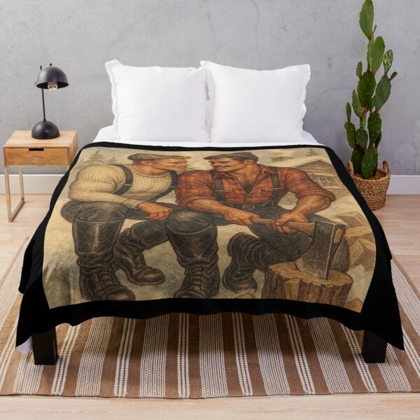Item preview, Vintage 1940s The Look Gay Tom of Finland Tribute Lumberjack Bears Graphic Design designed and sold by ItsAKinkThing.