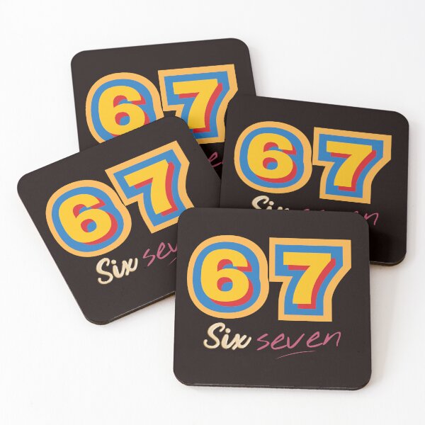 Item preview, 67 Six Seven – Diseño tipográfico retro de números coloridos designed and sold by Design5pro.