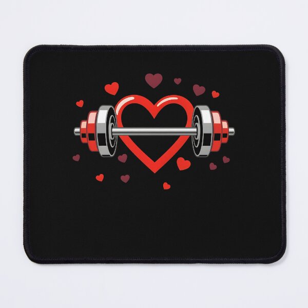 Item preview, Fitness Heart Barbell Valentines Day Gym Workout Women Men  designed and sold by clothesy7.