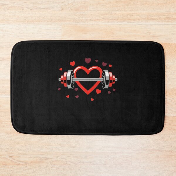 Item preview, Fitness Heart Barbell Valentines Day Gym Workout Women Men  designed and sold by clothesy7.