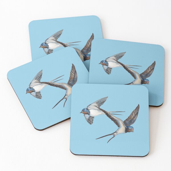 Item preview, Barn Swallows Flying Under Blue Sky designed and sold by Julia Doria.