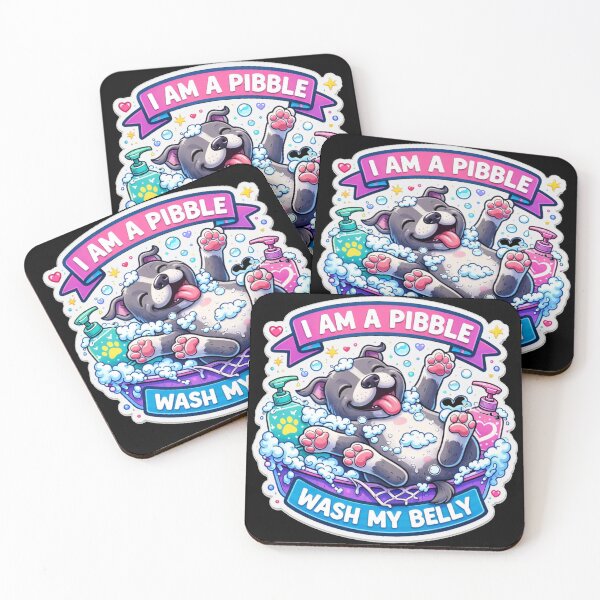 Item preview, I Am A Pibble Wash My Belly cute pitbull aog bath sticker  designed and sold by zuzzelek44.