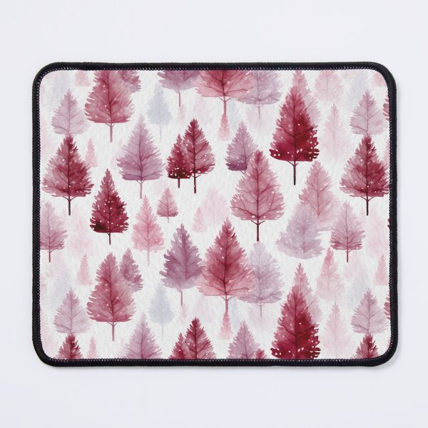 Item preview, Watercolor Burgundy and Pink Pine Tree Forest Seamless Pattern designed and sold by CharlieDesings.