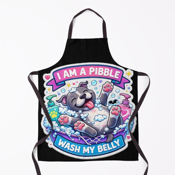 Item preview, I Am A Pibble Wash My Belly cute pitbull aog bath sticker  designed and sold by zuzzelek44.