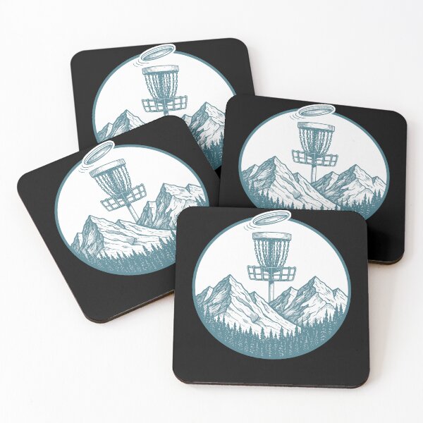 Item preview, Mountain Disc Golf Basket Flying Disc Scene designed and sold by LuminOrb.