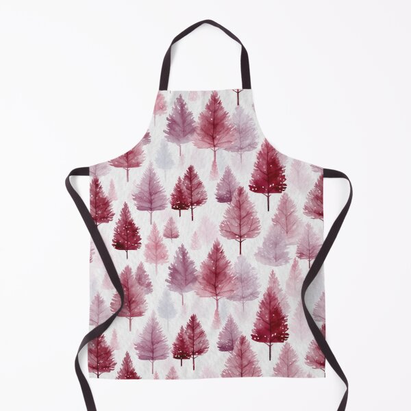 Item preview, Watercolor Burgundy and Pink Pine Tree Forest Seamless Pattern designed and sold by CharlieDesings.