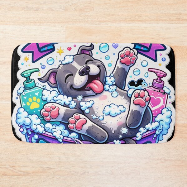 Item preview, I Am A Pibble Wash My Belly cute pitbull aog bath sticker  designed and sold by zuzzelek44.