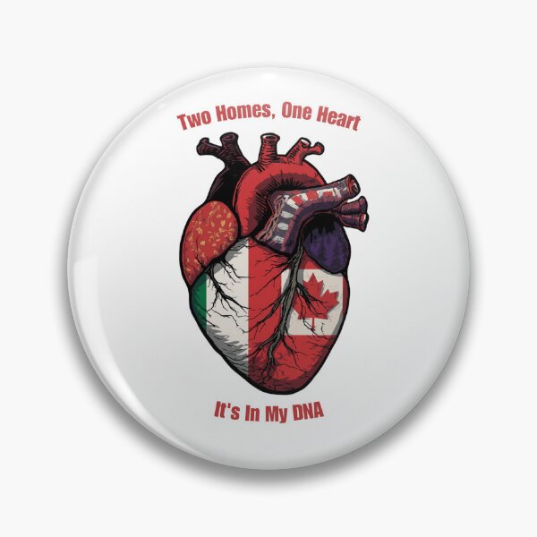 Item preview, Italian Canadian Heart - Two In One Embroidery Style designed and sold by PI-Global.