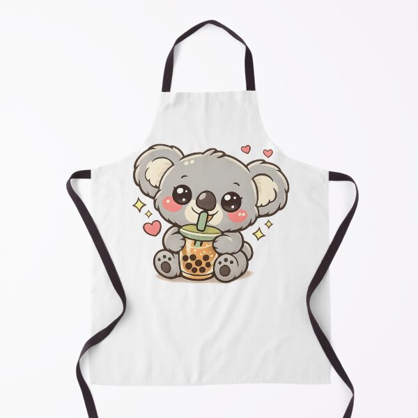 Item preview, Chubby, cute koala drinking bubble tea – Kawaii illustration designed and sold by Dax Studio.