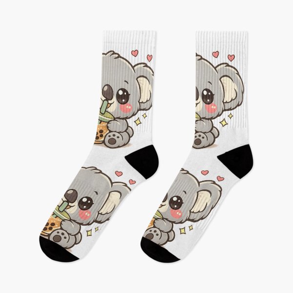 Item preview,  Chubby, cute koala drinking bubble tea – Kawaii illustration designed and sold by Dax Studio.