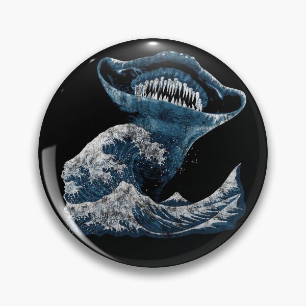 Item preview, El Gran Maja Great Wave off Kanagawa distressed designed and sold by Power Up Prints.