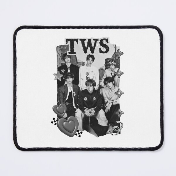 Item preview, TW S Korean boy group boyhood pop K-pop South Korean music Black and White Collage Digital Art Portrait designed and sold by AJUNICE STUDIO.