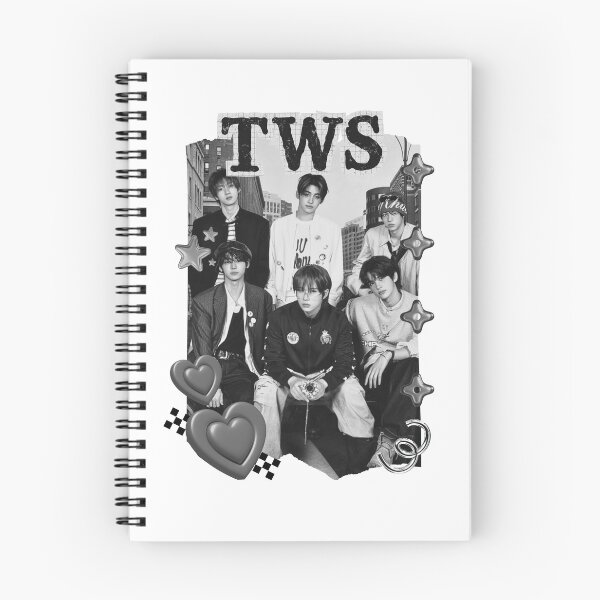 Item preview, TW S Korean boy group boyhood pop K-pop South Korean music Black and White Collage Digital Art Portrait designed and sold by AJUNICE STUDIO.