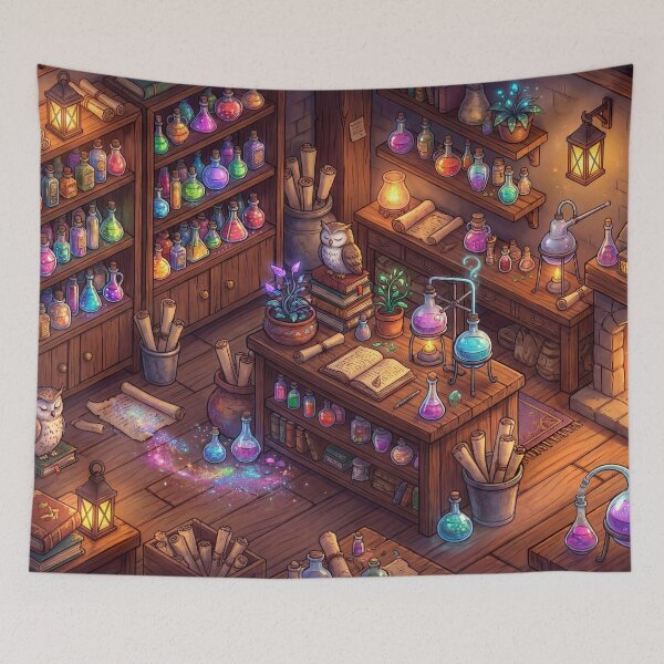 Item preview, The Alchemist's Cozy Workshop - Fantasy Puzzle designed and sold by PeyotePuzzles.