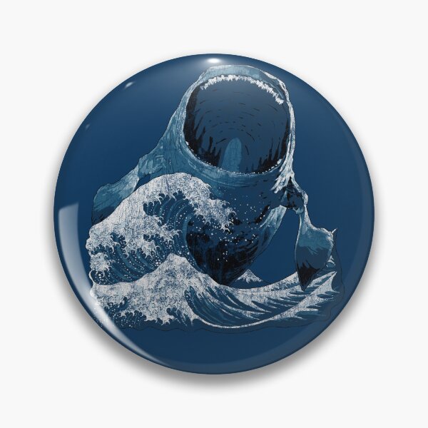 Item preview, Great Wave of The Bloop off Kanagawa distressed designed and sold by Power Up Prints.