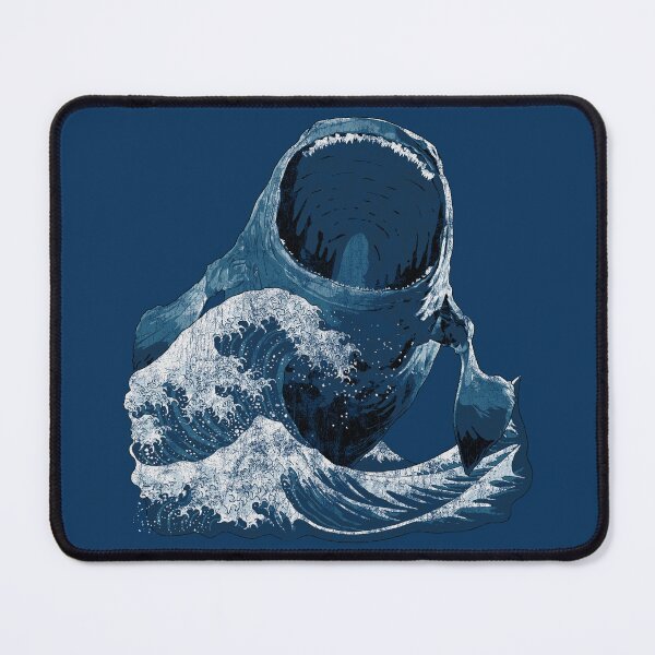 Item preview, Great Wave of The Bloop off Kanagawa distressed designed and sold by Power Up Prints.