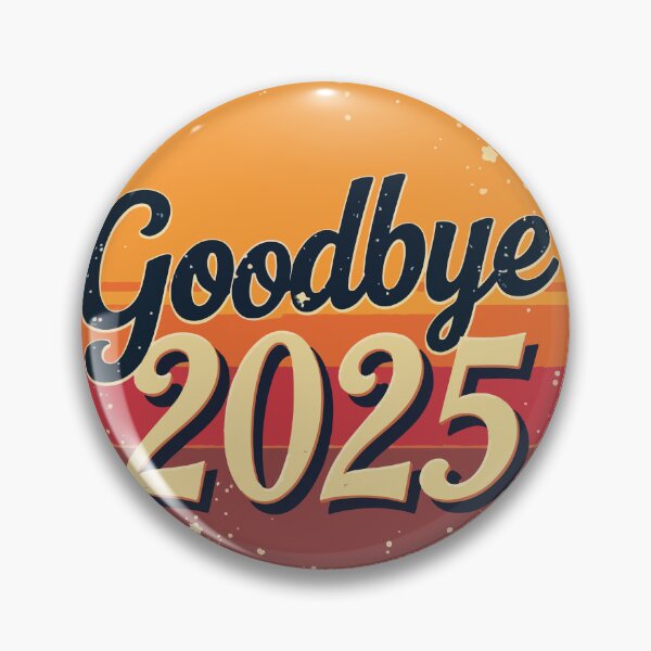Item preview, Goodbye 2025 Retro Sunset New Year T-Shirt Design designed and sold by Design-Pro-21.