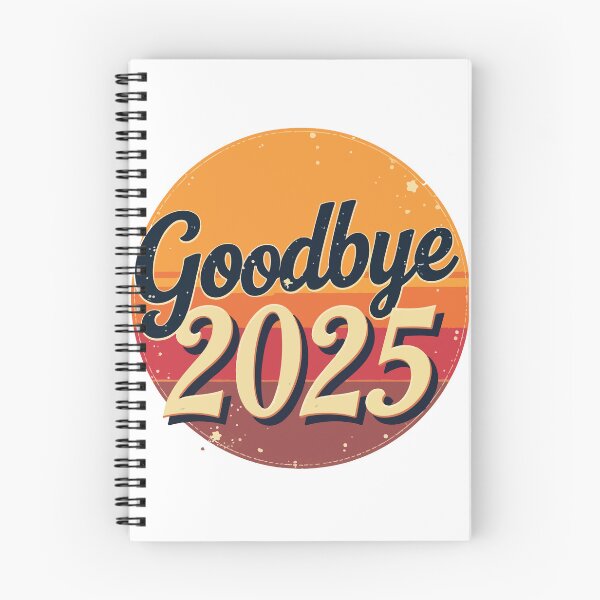 Item preview, Goodbye 2025 Retro Sunset New Year T-Shirt Design designed and sold by Design-Pro-21.