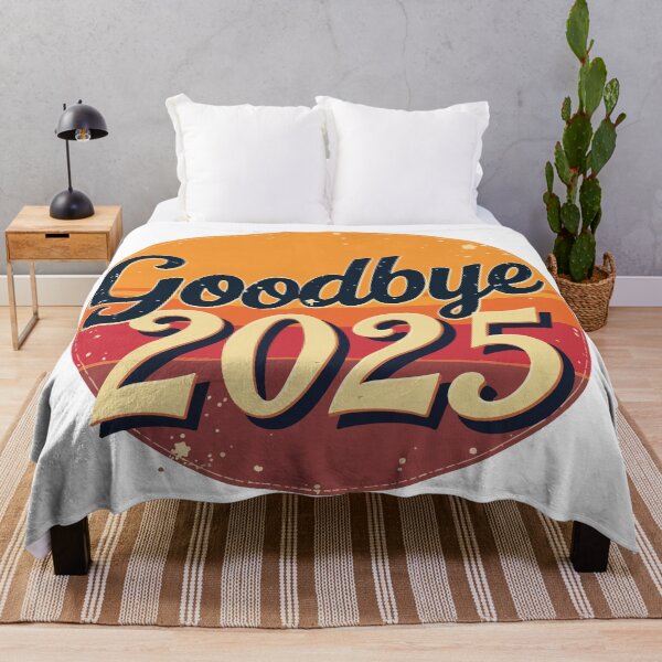 Item preview, Goodbye 2025 Retro Sunset New Year T-Shirt Design designed and sold by Design-Pro-21.