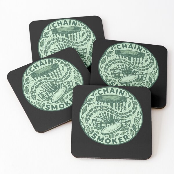 Item preview, Chain Smoker Disc Golfer Funny Disc Golf Scene designed and sold by LuminOrb.