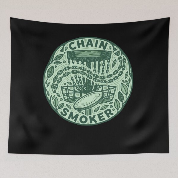 Item preview, Chain Smoker Disc Golfer Funny Disc Golf Scene designed and sold by LuminOrb.