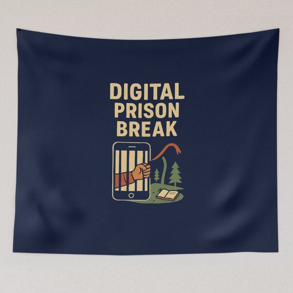 Item preview, Digital Prison Break – Escape the Screen Trap designed and sold by ArminGreen.