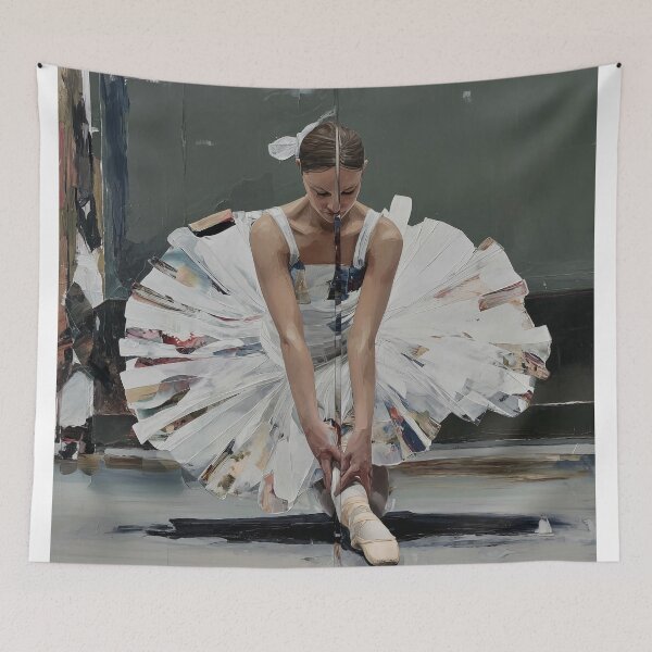 Item preview, Ballerina Tying Pointe Shoes designed and sold by lautir.