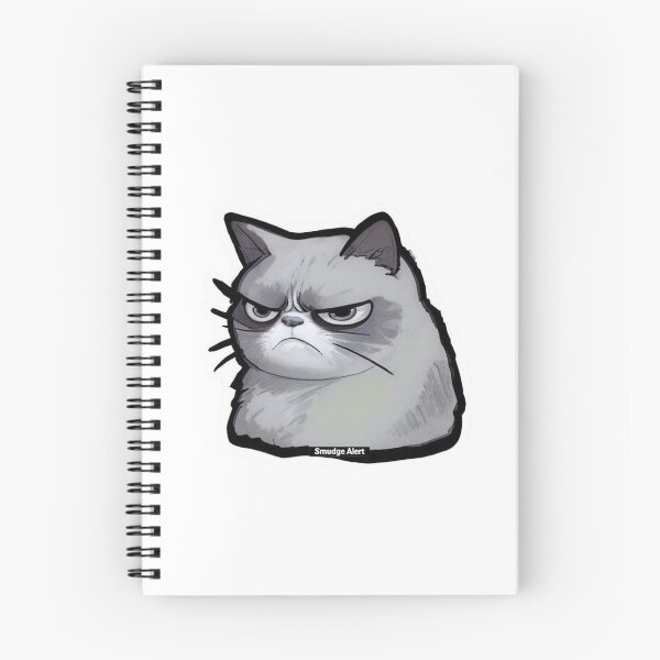 Item preview, Grey Smudge Cat Meme Sticker – Funny Grumpy Cat Expression designed and sold by PrintoraSpirit.